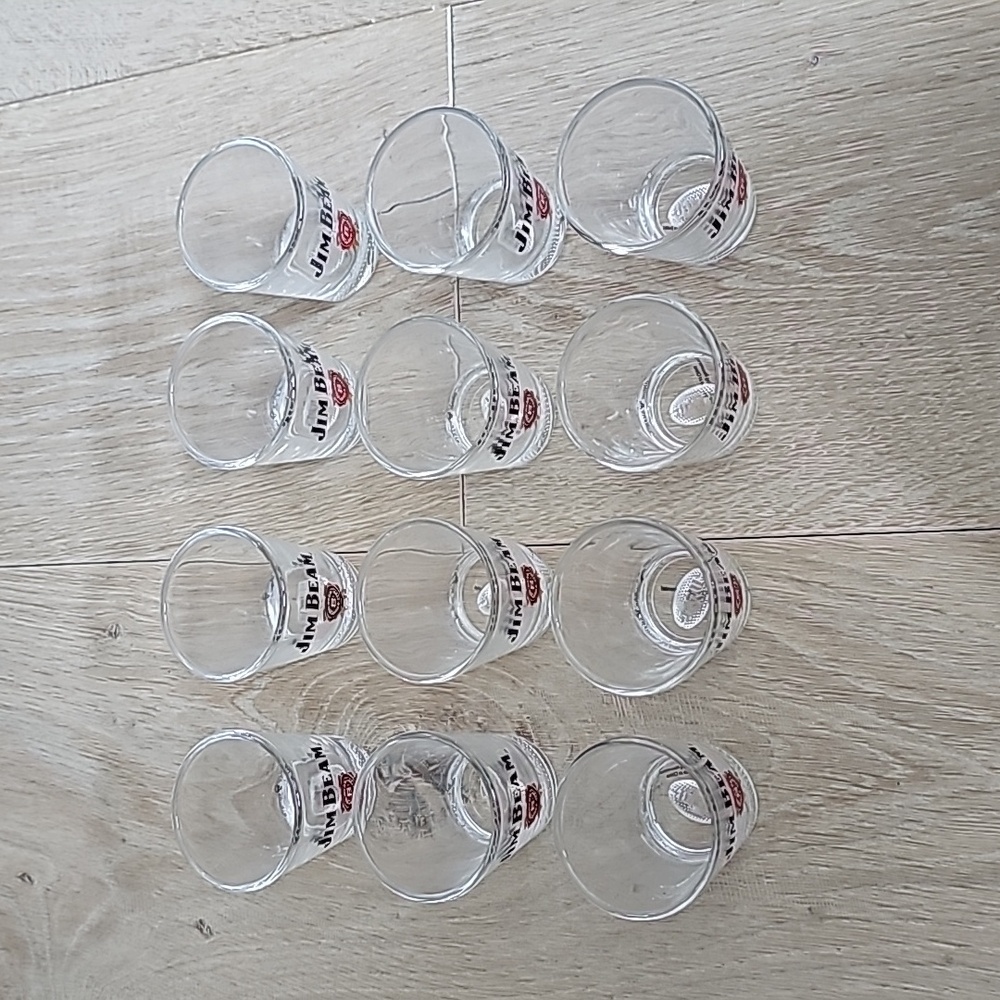 NWOT Jim Beam Whiskey Football Shot Glasses set of 12